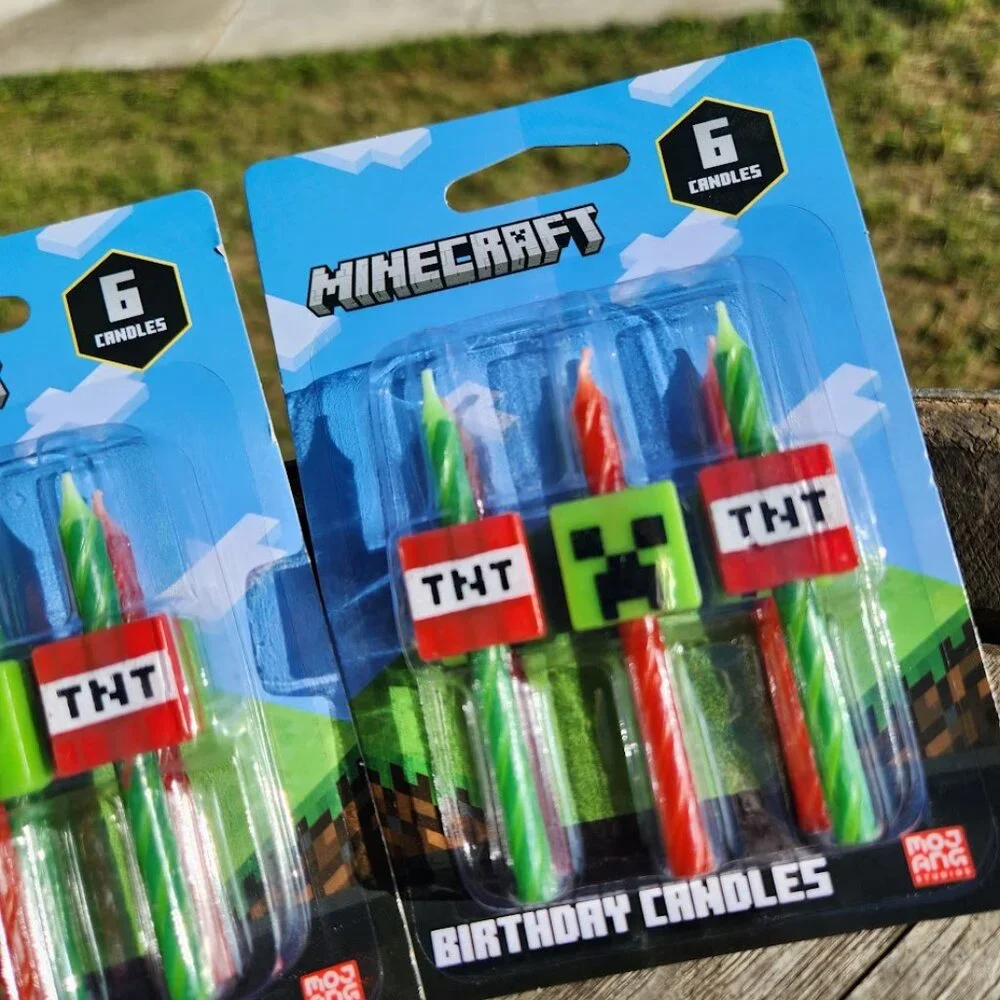 NEW 12 Minecraft Candles Creeper TNT Birthday Party Supplies Decor Mojang NIP C